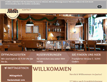 Tablet Screenshot of gasthaus-justus.de
